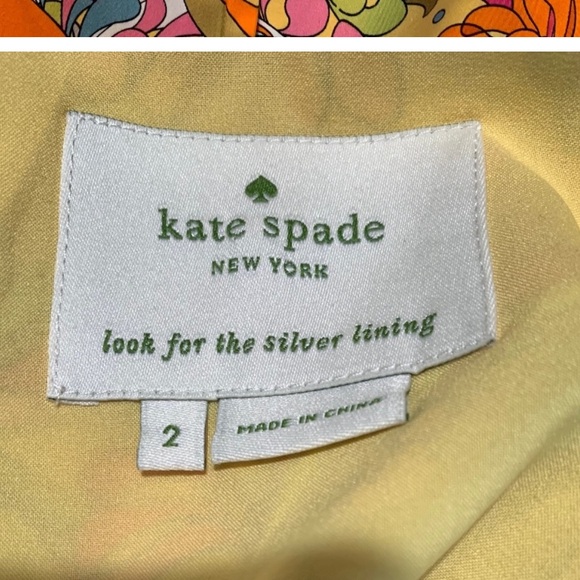 Kate Spade Floral Retro style 60s70s vibe size 2 USA XS - Picture 8 of 9
